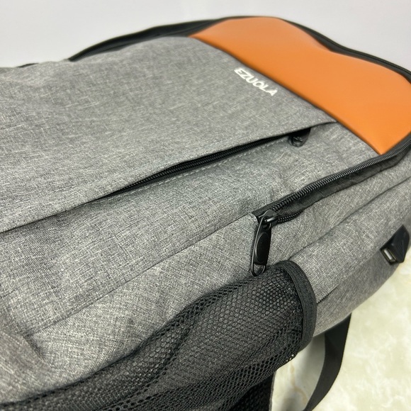 Ezuola Travel Laptop Backpack, Business Work Bag Gray - Picture 9 of 14